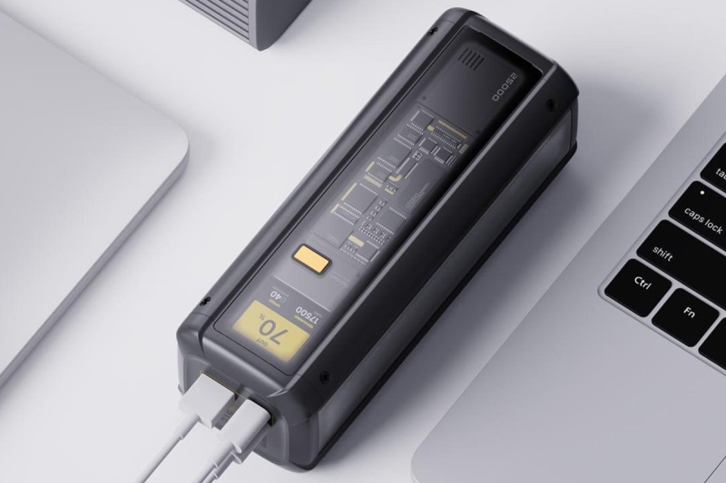 Новий Xiaomi Power Bank на 25000 мАг / 212 Вт у прозорому корпусі, з дисплеєм та трьома портами