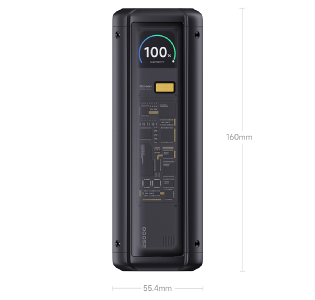 Новий Xiaomi Power Bank на 25000 мАг / 212 Вт у прозорому корпусі, з дисплеєм та трьома портами