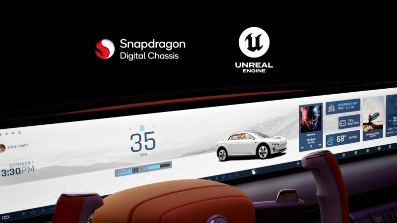 Unreal Engine пропишеться в автомобілях: Qualcomm і Epic Games просувають платформу Snapdragon Cockpit